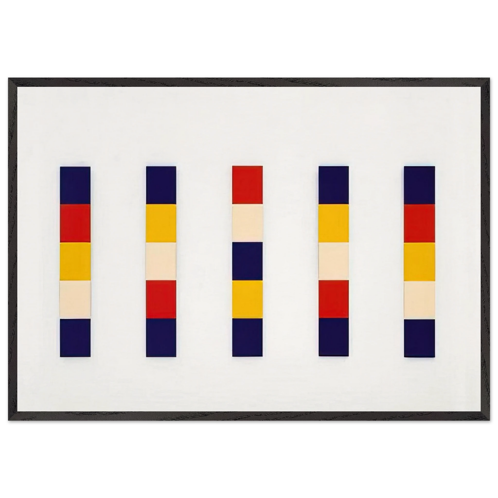 Red Yellow Blue White - Ellsworth Kelly Framed Art Print – Black Wooden Frame - Default Title - -Framed Art Print