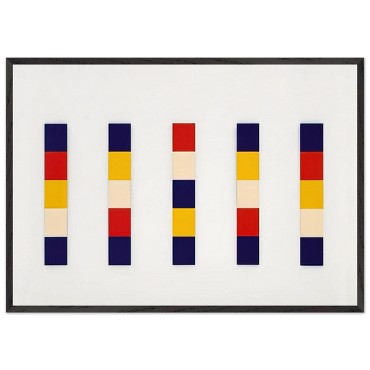 Red Yellow Blue White - Ellsworth Kelly Framed Art Print – Black Wooden Frame - Default Title - -Framed Art Print