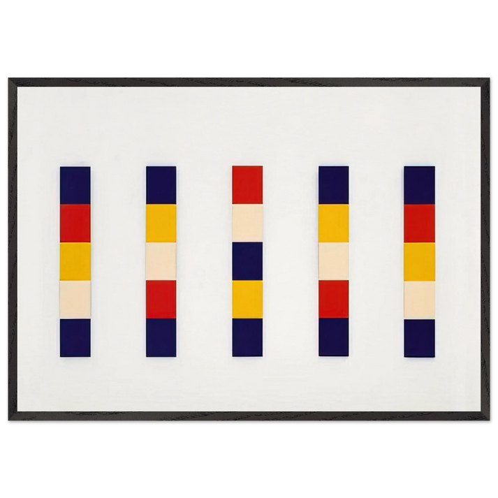 Red Yellow Blue White - Ellsworth Kelly 70x100 cm / 28x40 inches Framed Art Print – Black Wooden Frame