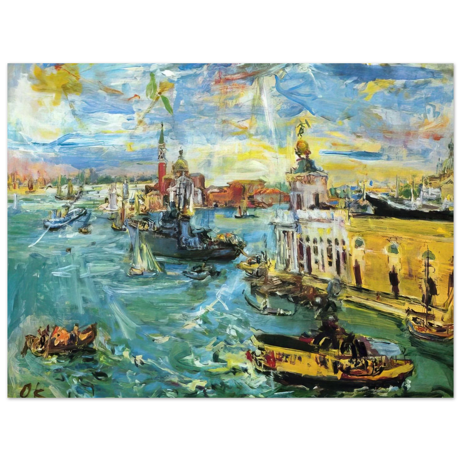 OSKAR KOKOSCHKA - VENICE DOGANA 1948 Fine Art Poster - Default Title