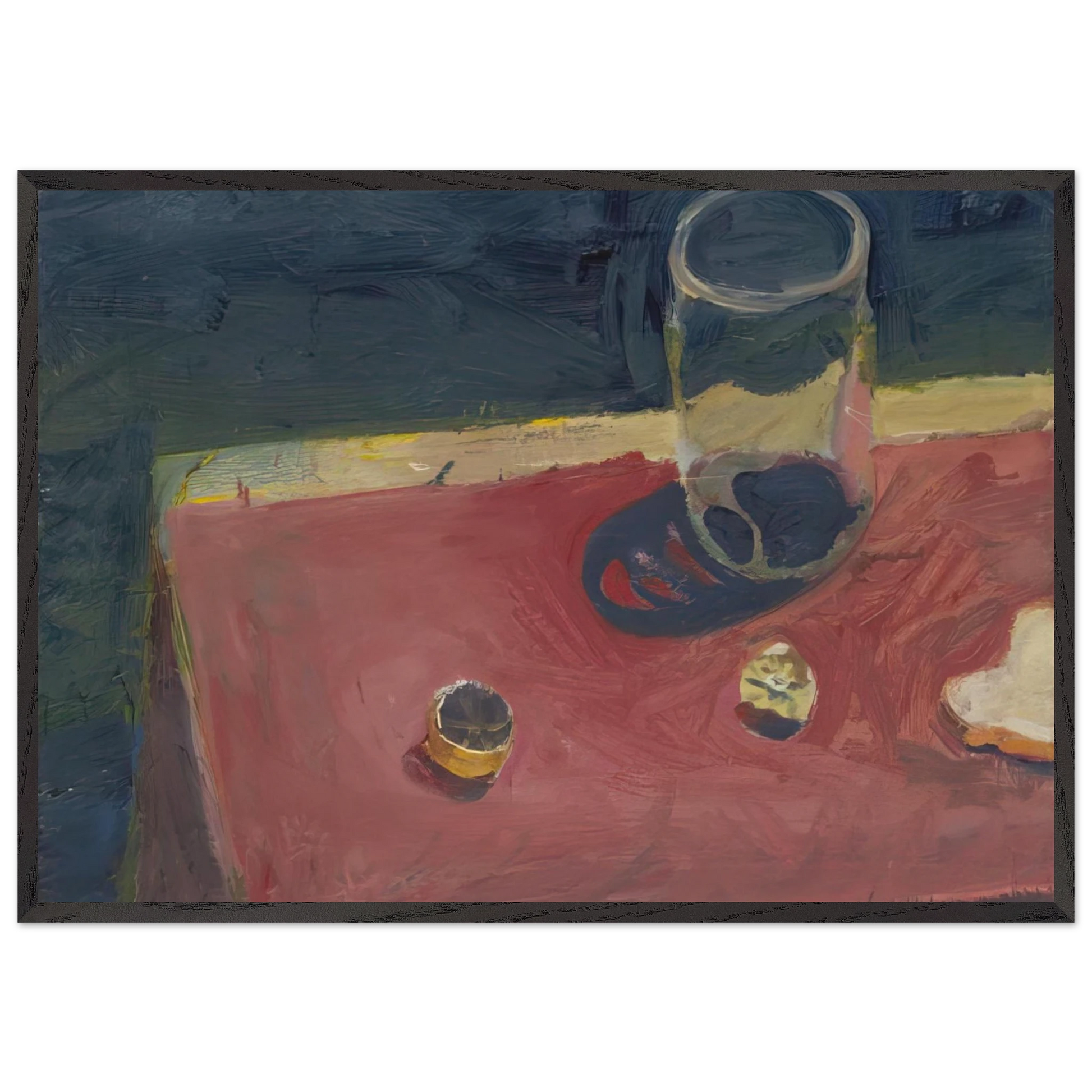 Untitled Lemons and Jar - Richard Diebenkorn Framed Art Print – Black Wooden Frame - Default Title - -Framed Art Print