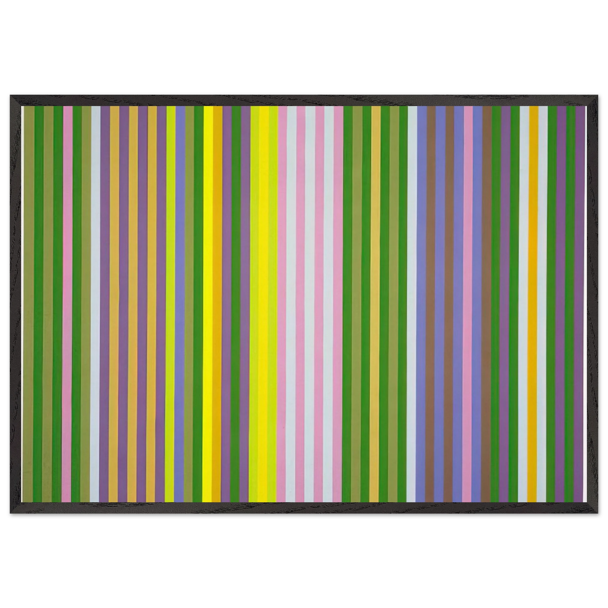 Zebra - 1969 - Gene Davis Framed Art Print – Black Wooden Frame - Default Title - -Framed Art Print