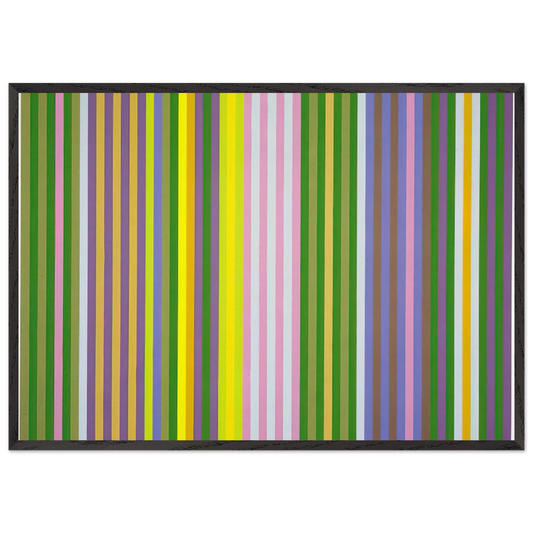 Zebra - 1969 - Gene Davis Framed Art Print – Black Wooden Frame - Default Title - -Framed Art Print