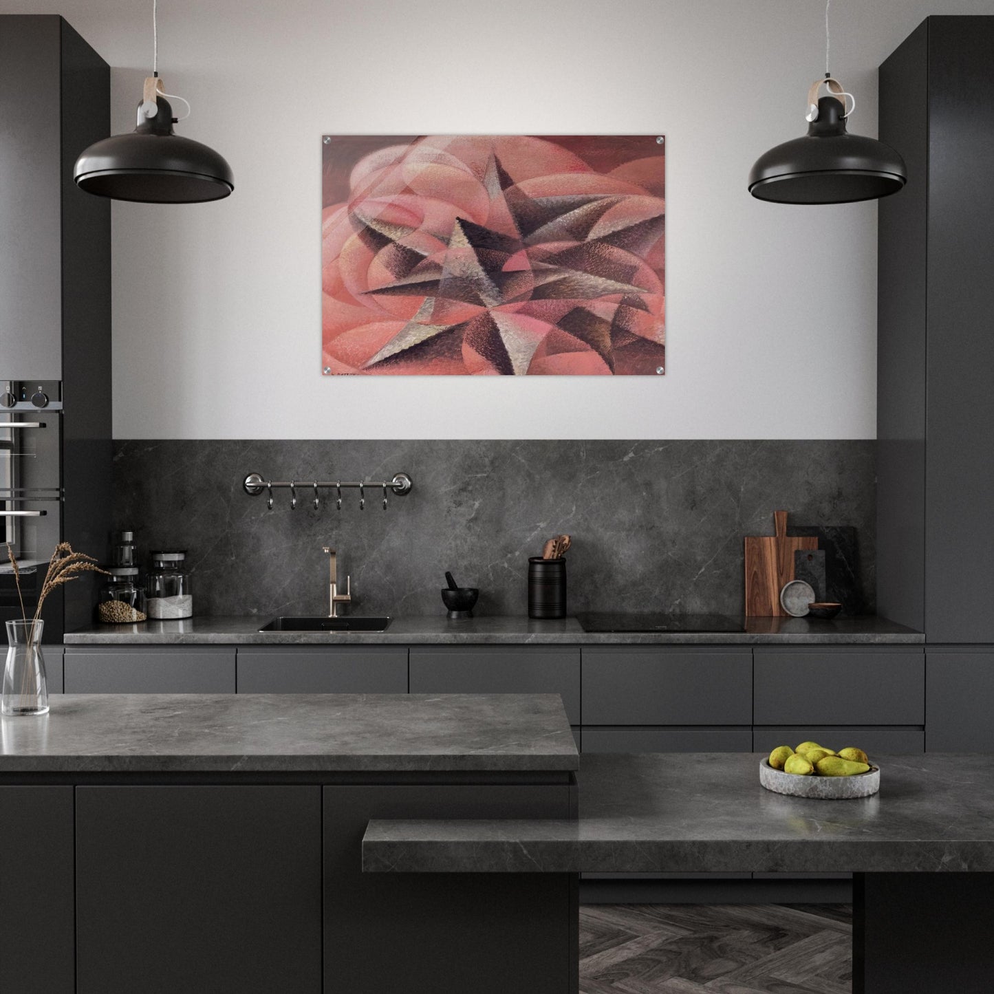 Armonie di forme contrarie - 1935 - Gerardo Dottori Acrylic Print - 70x100 cm / 28x40″ inches | Gerardo Dottori Wall Art | Gerardo Dottori Prints