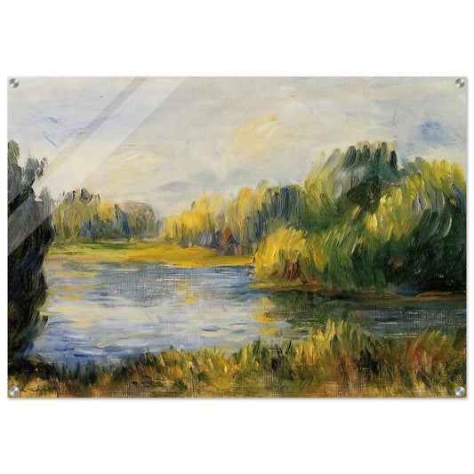 The Banks of the River - Pierre-Auguste Renoir Acrylic Print - 70x100 cm / 28x40″ inches