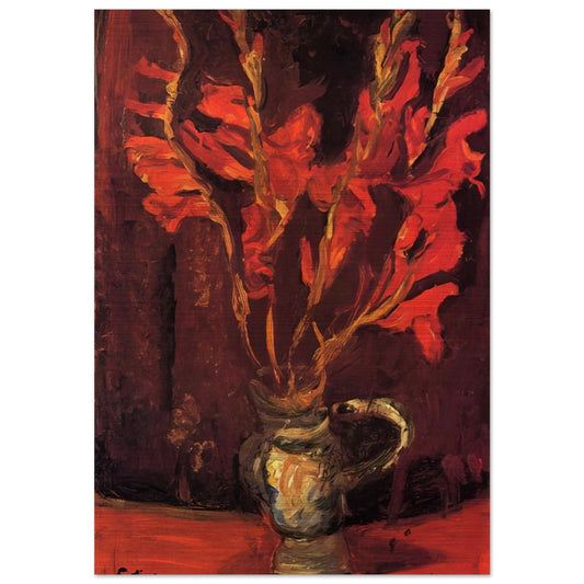 GLADIOLI 1919 - Chaim Soutine Brushed Aluminum Print - 70x100 cm / 28x40 inches | Chaim Soutine Aluminum Print | Chaim Soutine Prints
