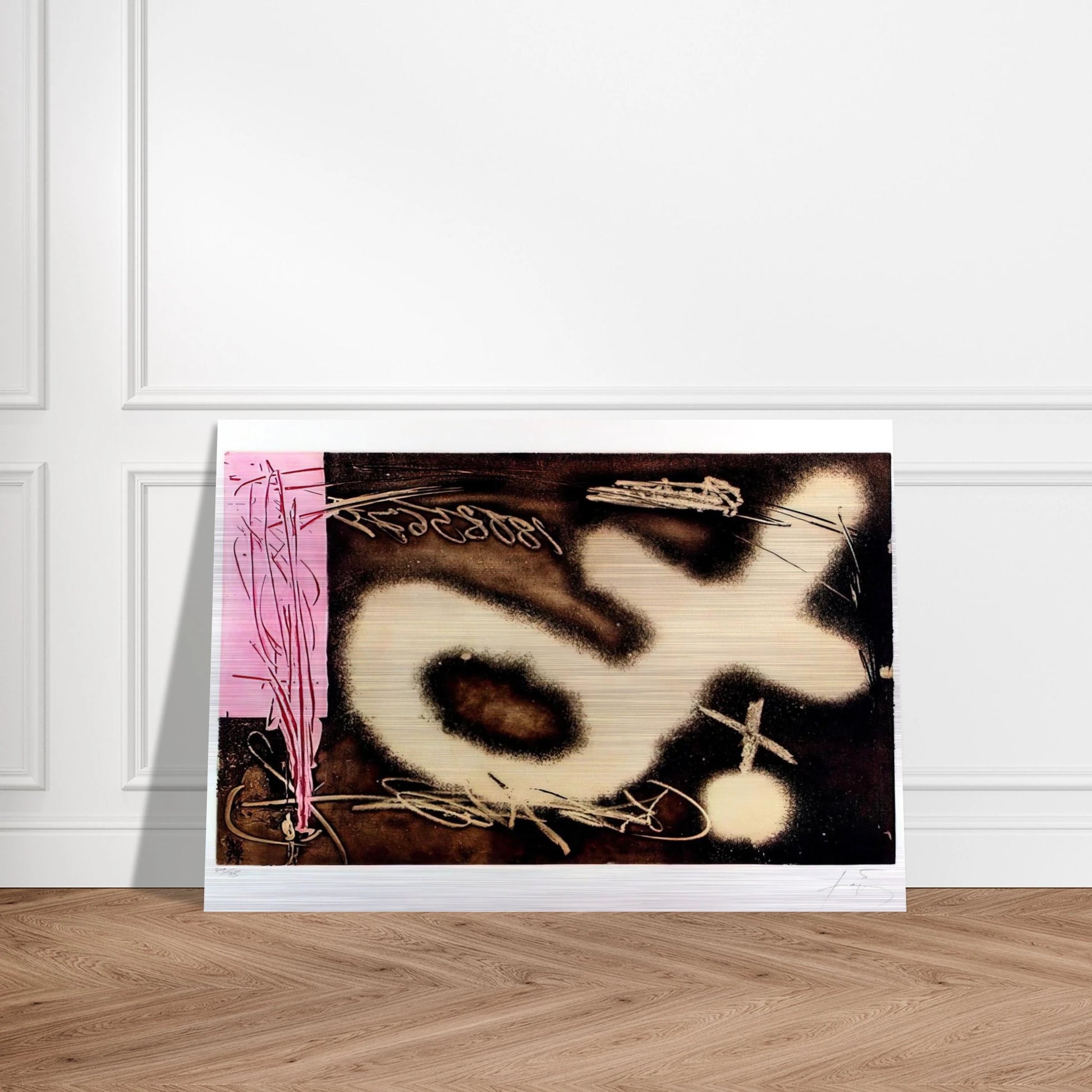 EL P NDULO INM VIL I 1982 - Antoni Tapies Brushed Aluminum Print - 70x100 cm / 28x40 inches | Antoni Tapies Aluminum Print | Antoni Tapies Prints