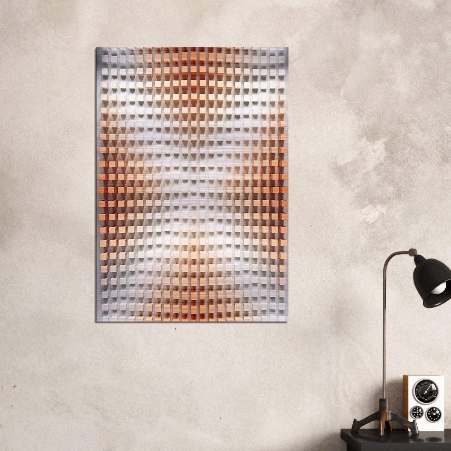 Rilievo cromodinamico - Op Art - Dadamaino Brushed Aluminum Print - 70x100 cm / 28x40 inches | Dadamaino Aluminum Print | Dadamaino Prints