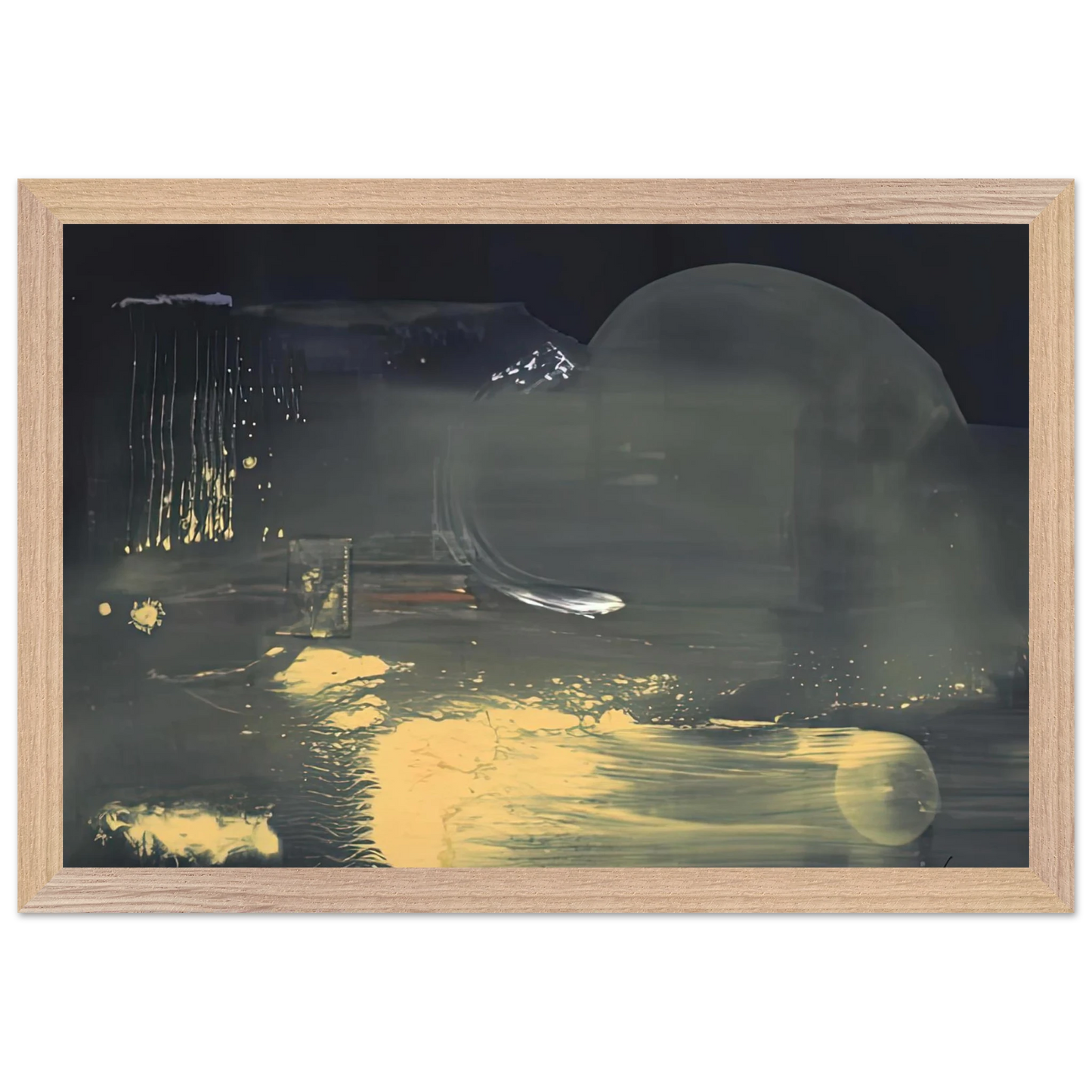 Helen Frankenthaler - Spellbound, 1991- Wall Art - 21x29.7 cm / 8x12" - Premium Wooden Framed Poster With Fine Art Paper - White frame