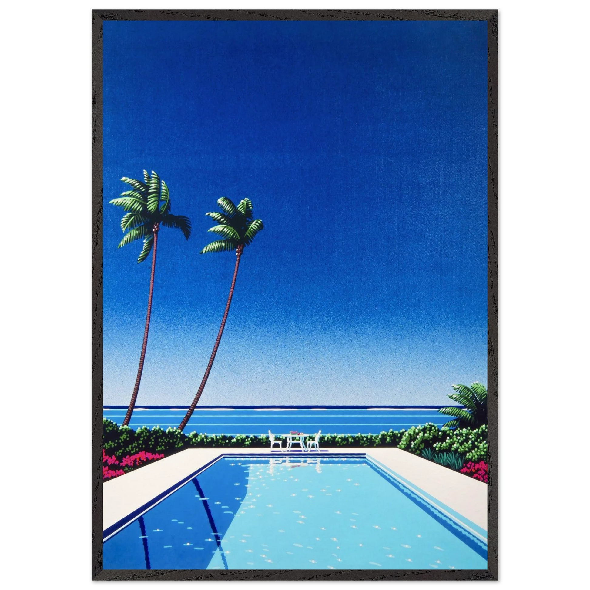 Watermelon Pool - Hiroshi Nagai Framed Art Print – Black Wooden Frame - Default Title - -Framed Art Print