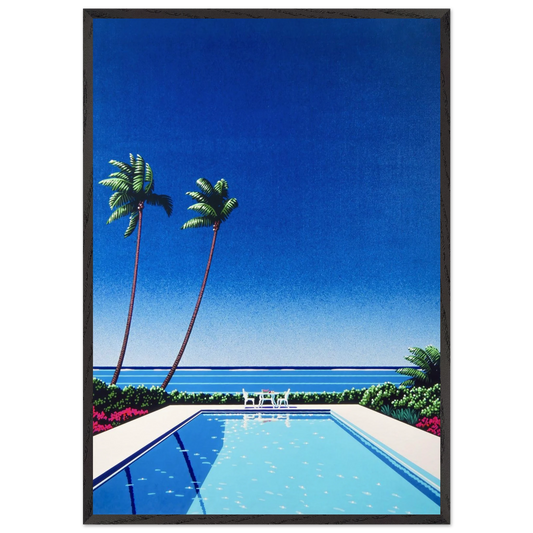 Watermelon Pool - Hiroshi Nagai Framed Art Print – Black Wooden Frame - Default Title - -Framed Art Print