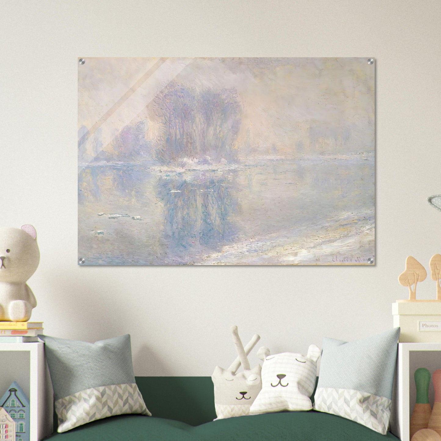 Ice on the Siene at Bennecourt - claude monet Acrylic Print - 70x100 cm / 28x40″ inches