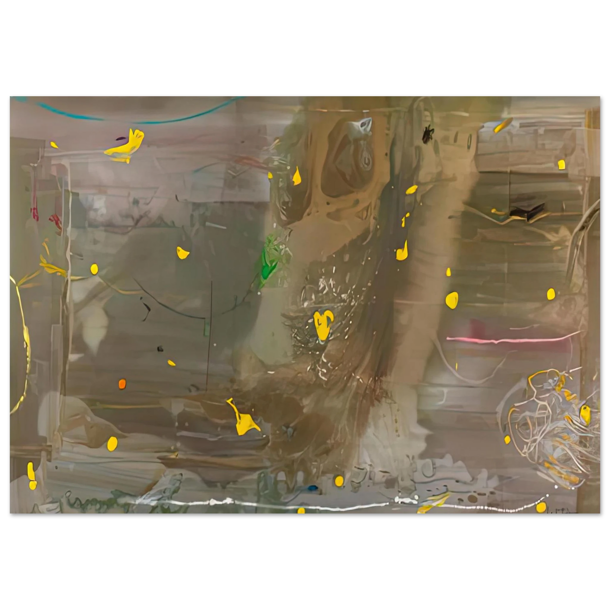 Helen Frankenthaler - Halley’s Comet, 1985- Wall Art - 60x80 cm / 24x32 inches - Premium Wooden Framed Poster With Fine Art Paper - Wood frame