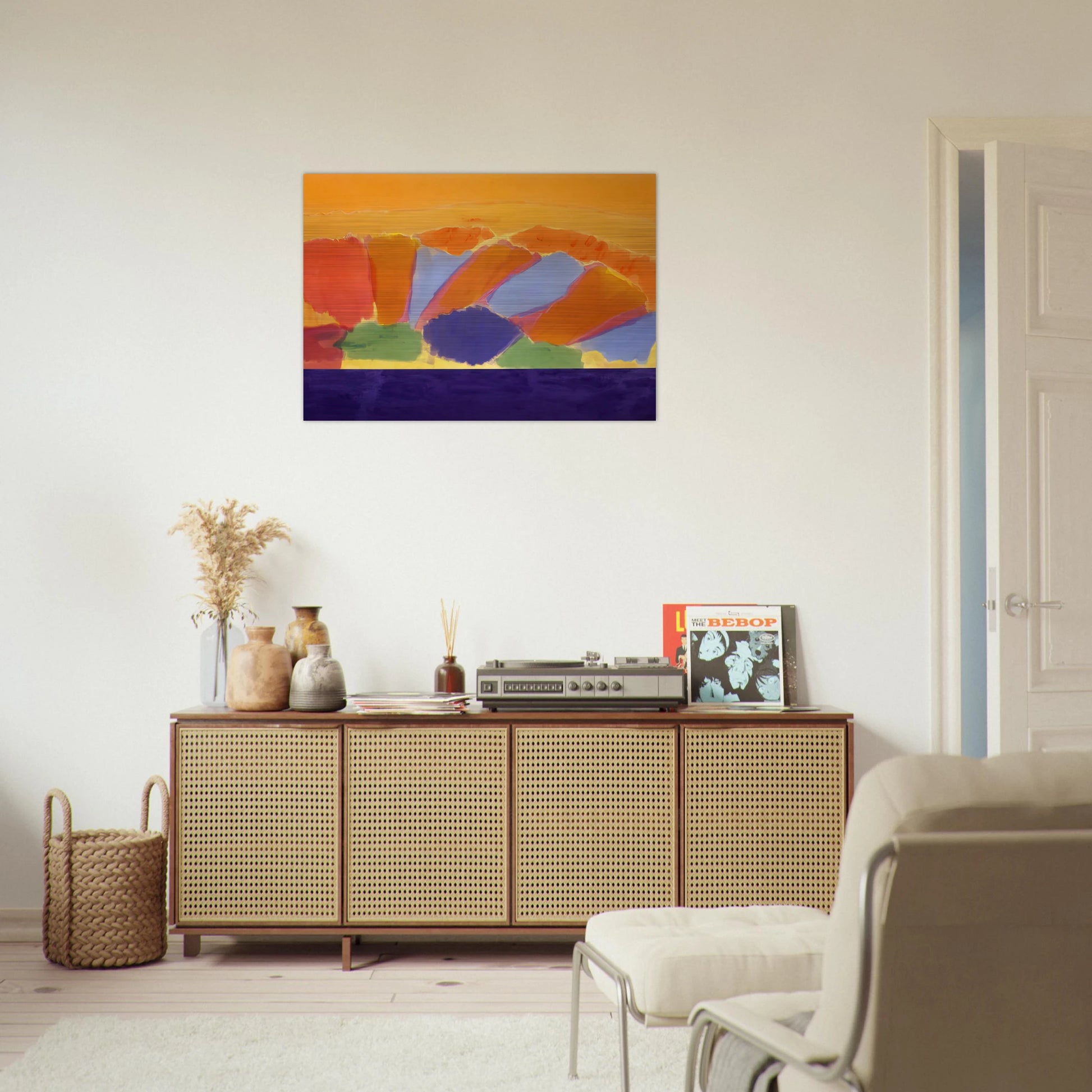 Uriel - 1978 - Ronnie Landfield Brushed Aluminum Print - 70x100 cm / 28x40 inches | Ronnie Landfield Aluminum Print | Ronnie Landfield Prints