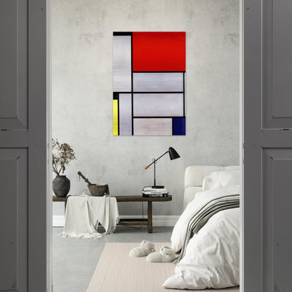Tableau I - Piet Mondrian Brushed Aluminum Print - 70x100 cm / 28x40 inches | Piet Mondrian Aluminum Print | Piet Mondrian Prints