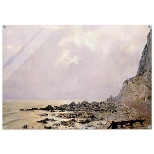 THE CLIFFS OF DOUVRES 1881 - Theo van Rysselberghe Acrylic Print - 70x100 cm / 28x40″ inches | Theo van Rysselberghe Wall Art | Theo van Rysselberghe Prints