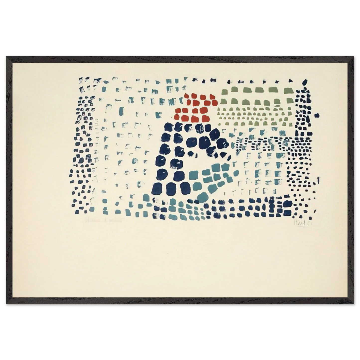 Study in Colour No 1 Woimant Stael 93 - Art Informel - Nicolas de Stael Framed Art Print – Black Wooden Frame - Default Title - -Framed Art Print