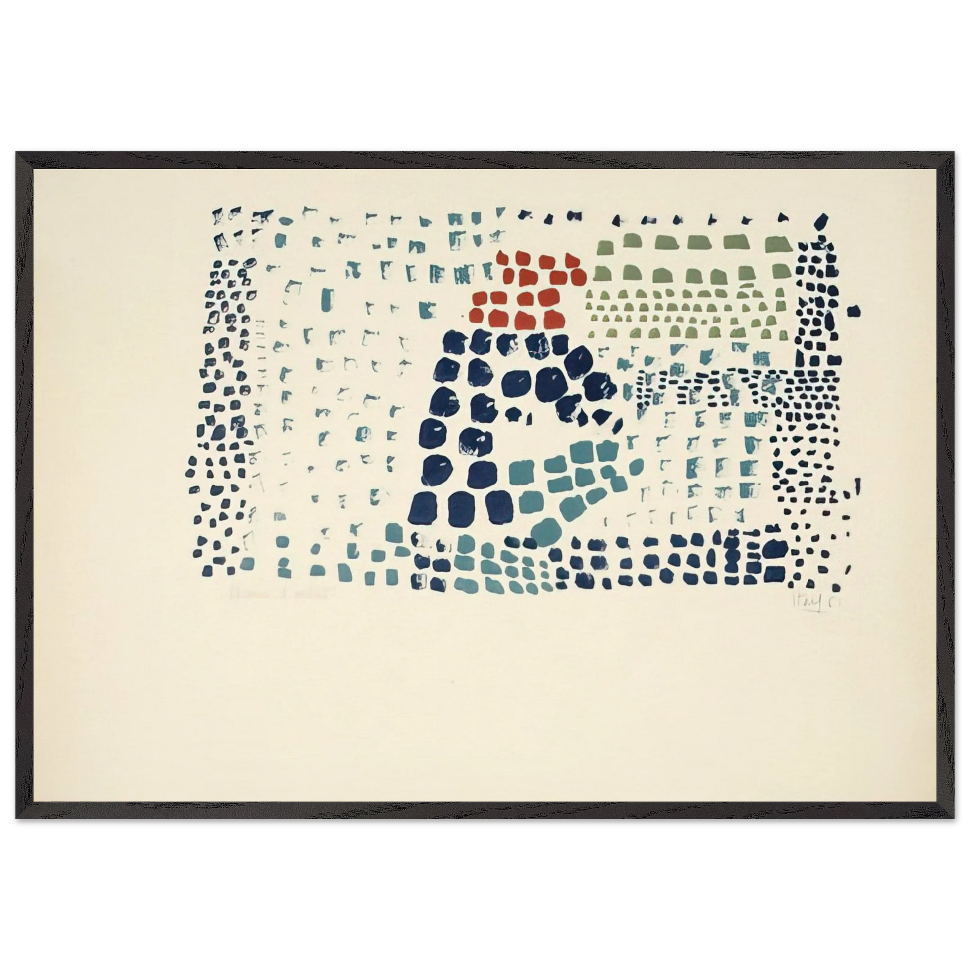 Study in Colour No 1 Woimant Stael 93 - Art Informel - Nicolas de Stael Framed Art Print – Black Wooden Frame - Default Title - -Framed Art Print