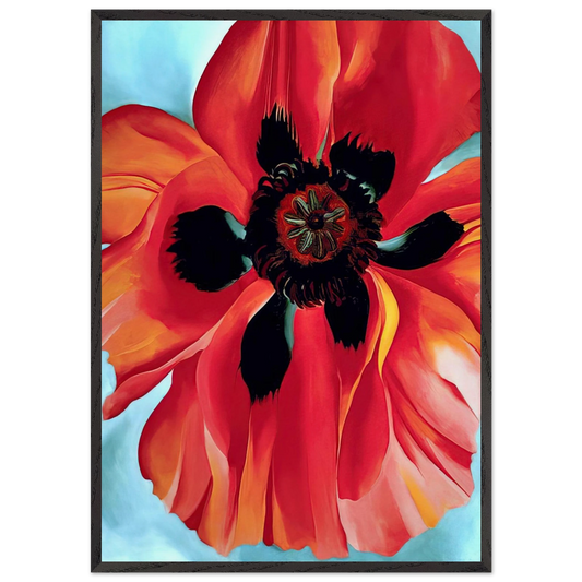 Red Poppy VI - Georgia OKeeffe Framed Art Print – Black Wooden Frame - Default Title - -Framed Art Print