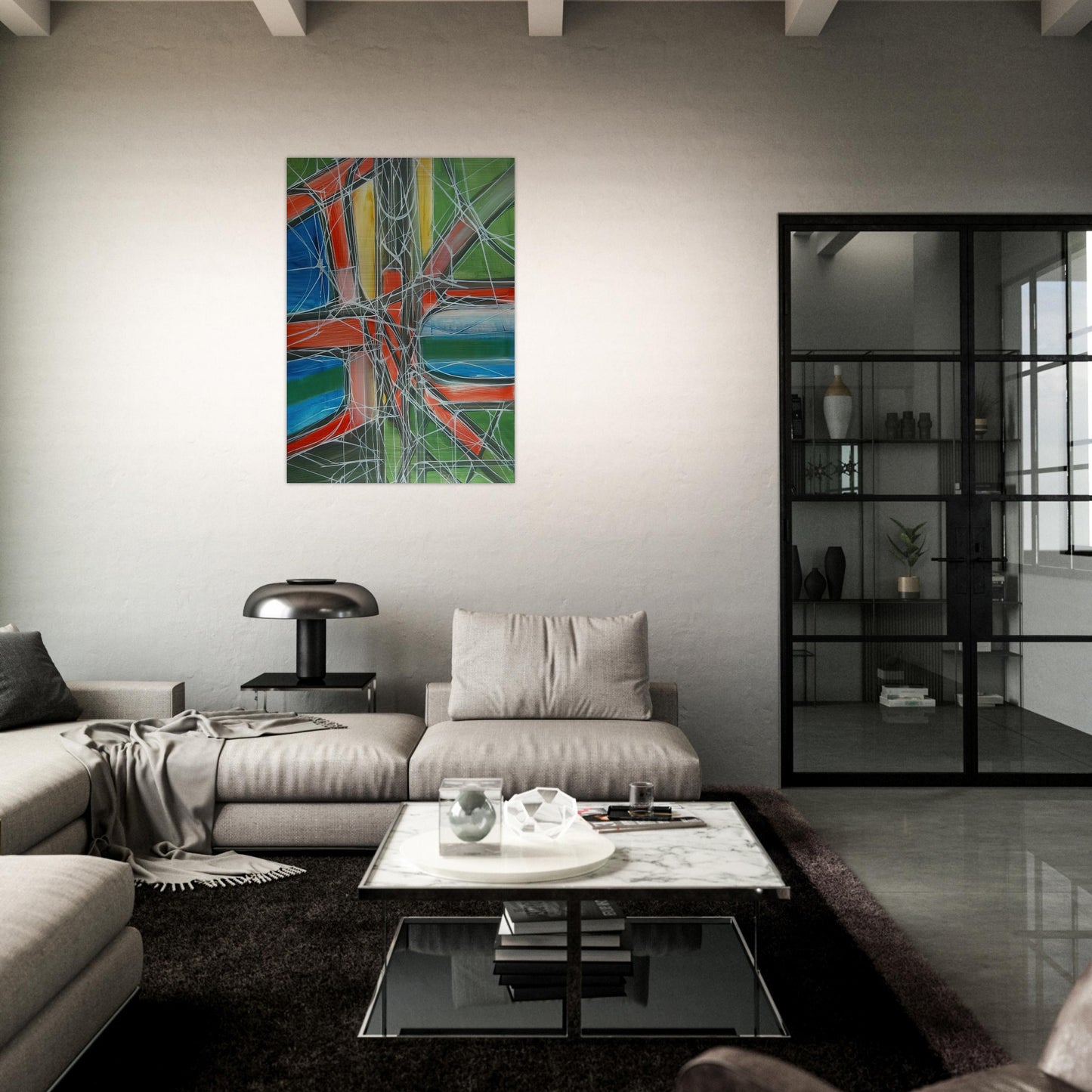 untitled - 1965 - Jimmy Ernst Brushed Aluminum Print - 70x100 cm / 28x40 inches | Jimmy Ernst Aluminum Print | Jimmy Ernst Prints