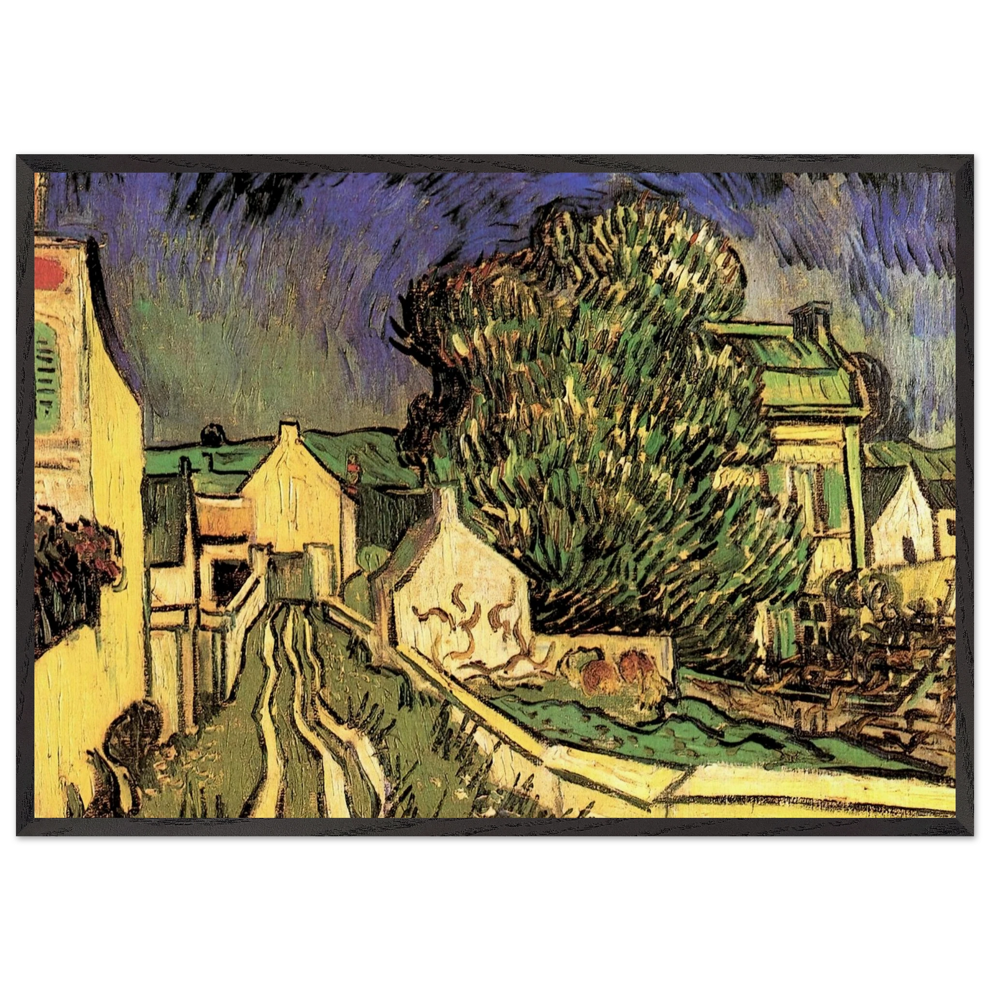 The House of Pere Pilon - Vincent van Gogh Framed Art Print – Black Wooden Frame - Default Title - -Framed Art Print