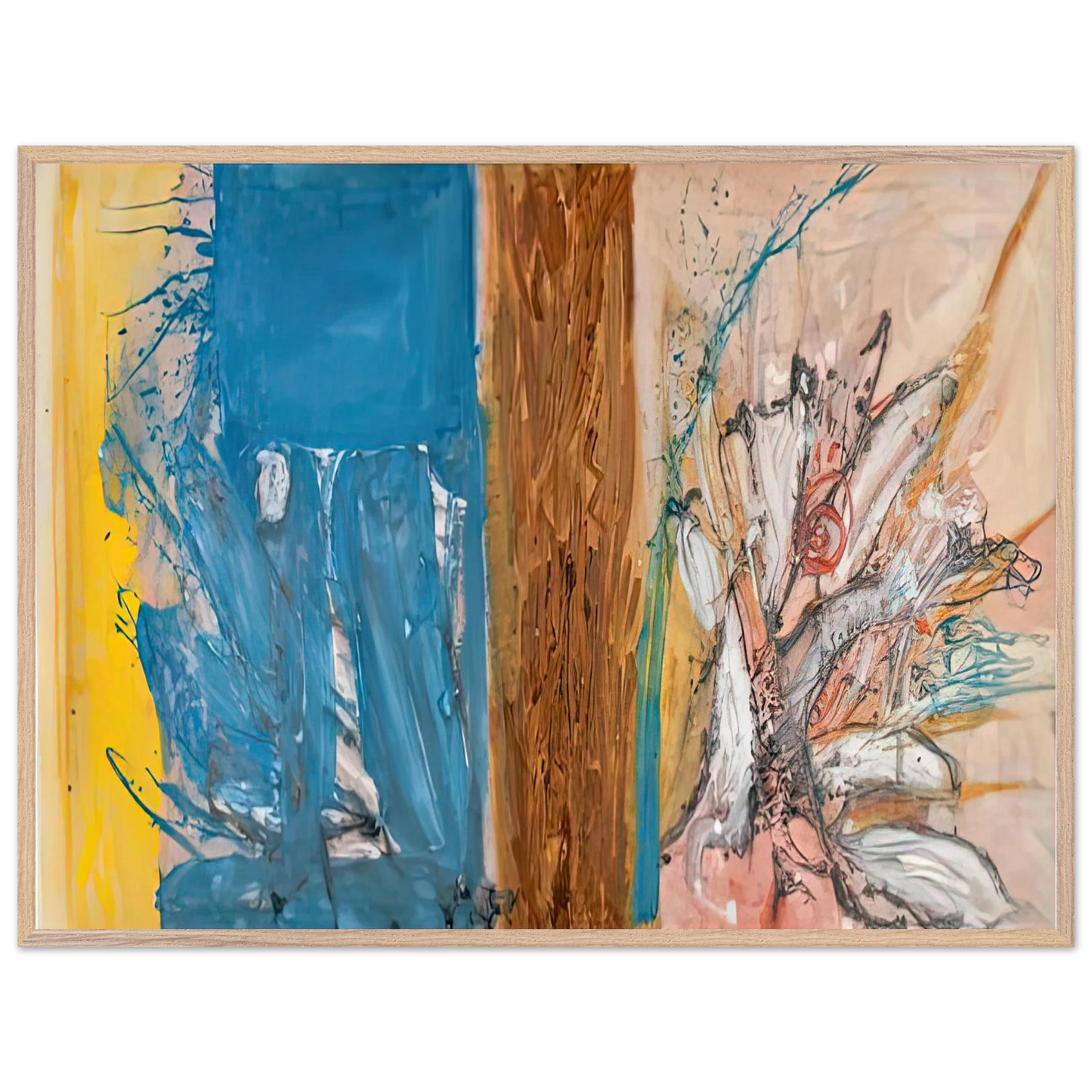 Helen Frankenthaler - The Façade, 1954- Wall Art - 30x40 cm / 12x16 inches - Premium Wooden Framed Poster With Fine Art Paper - Wood frame
