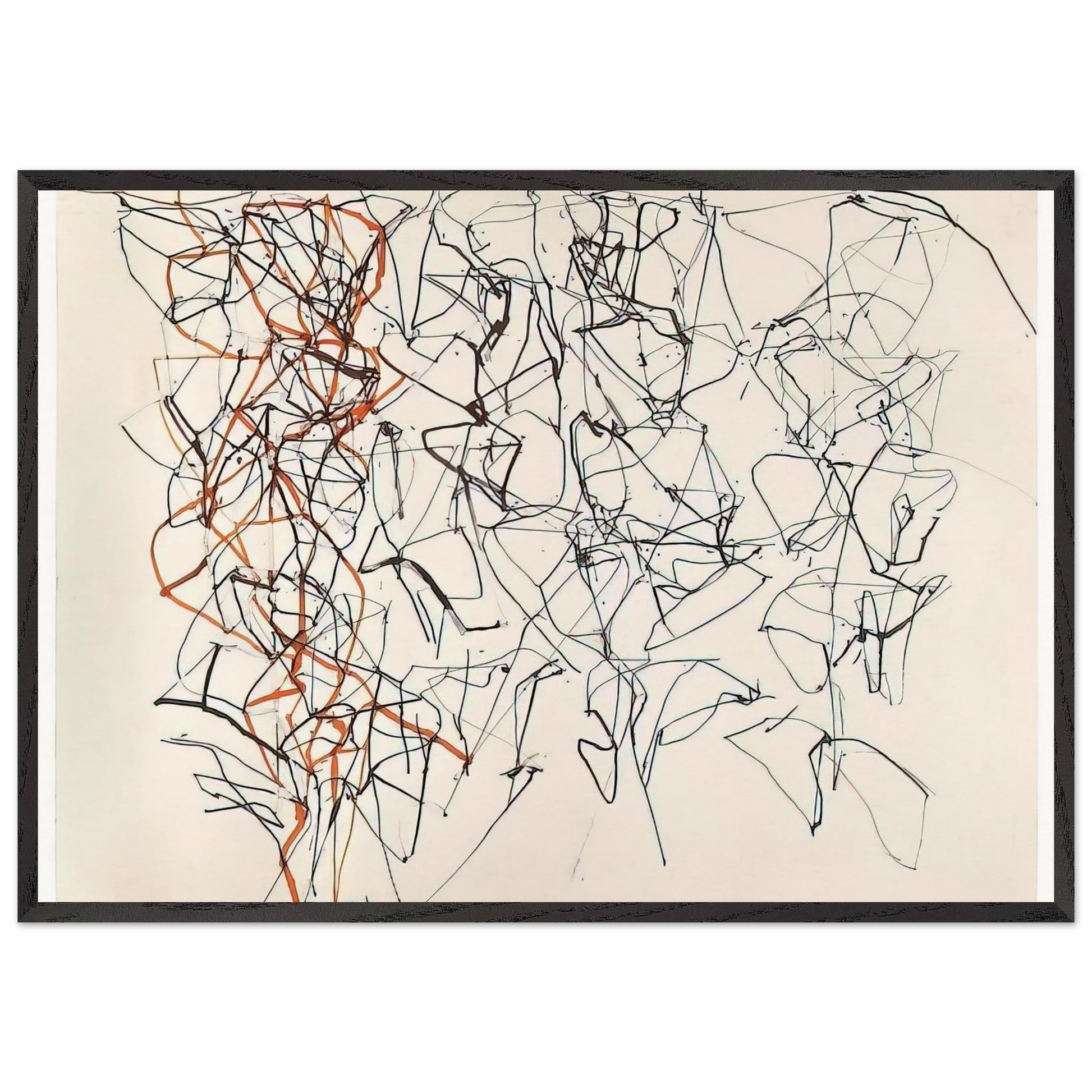 Study for the Virgins - 1990 - Brice Marden Framed Art Print – Black Wooden Frame - Default Title - -Framed Art Print