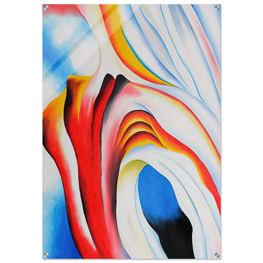 Music Pink and Blue - Georgia O'Keeffe Acrylic Print - 70x100 cm / 28x40″ inches | Georgia O'Keeffe Wall Art | Georgia O'Keeffe Prints