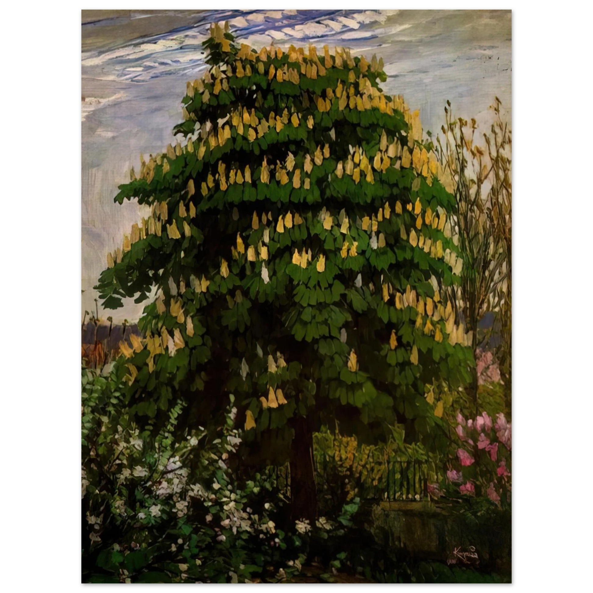 Frantisek Kupka - The chestnut tree in blossom Fine Art Poster - Default Title