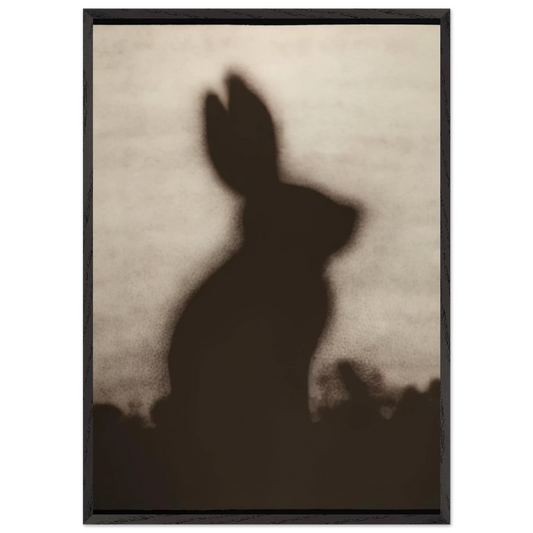 RABBIT 1986 - Edward Ruscha Framed Art Print – Black Wooden Frame - Default Title - -Framed Art Print
