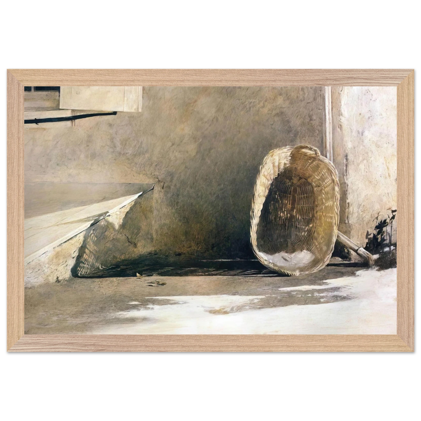 Andrew Wyeth - MONDAY MORNING Wall Art - 30x40 cm / 12x16 inches - Premium Wooden Framed Poster With Fine Art Paper - Wood frame