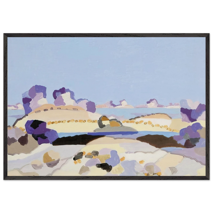 Lagune bretonne - 1959 - Charles Lapicque 70x100 cm / 28x40 inches Framed Art Print – Black Wooden Frame