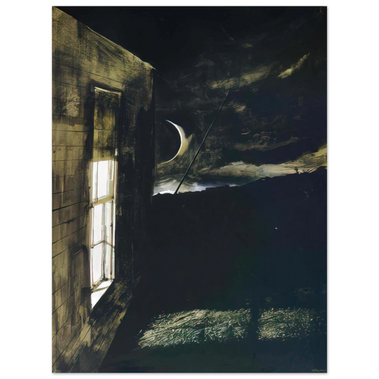 Andrew Wyeth - CRESCENT MOON Wall Art - 21x29.7 cm / 8x12" - Fine Art Poster - -