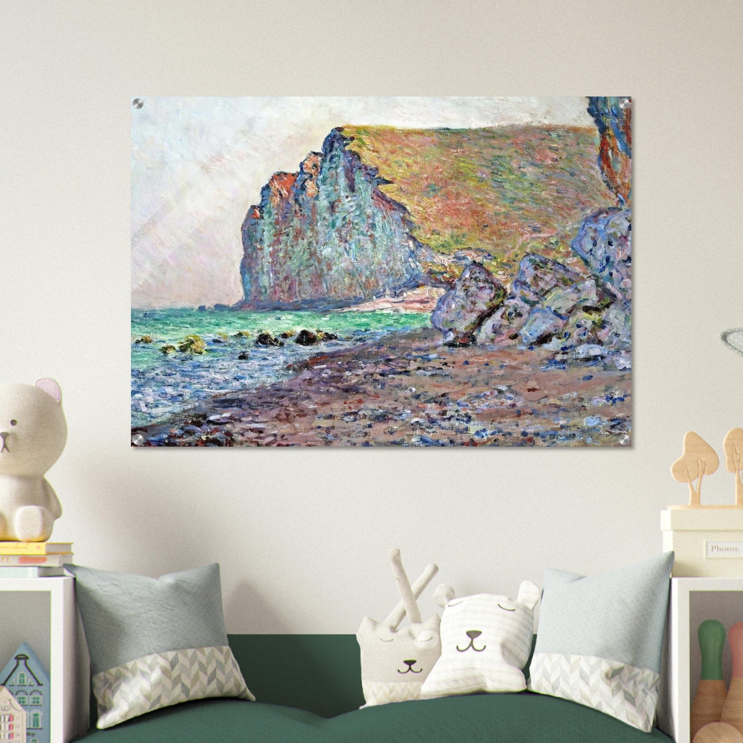 Cliffs of Les Petites-Dalles - claude monet Acrylic Print - 70x100 cm / 28x40″ inches | claude monet Wall Art | claude monet Prints