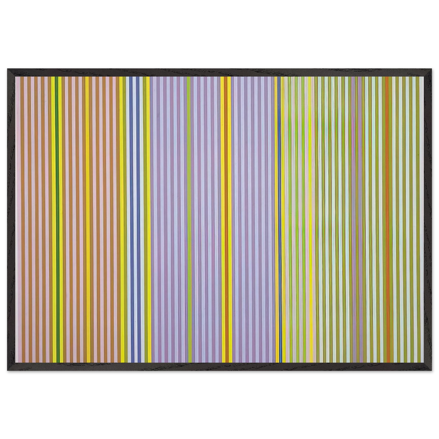 Ianthe - 1969 - Gene Davis Framed Art Print – Black Wooden Frame - Default Title - -Framed Art Print