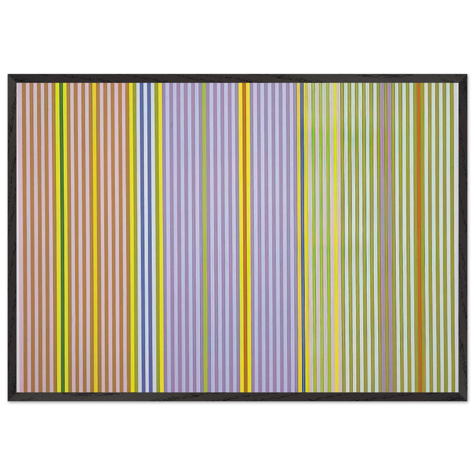 Ianthe - 1969 - Gene Davis Framed Art Print – Black Wooden Frame - Default Title - -Framed Art Print