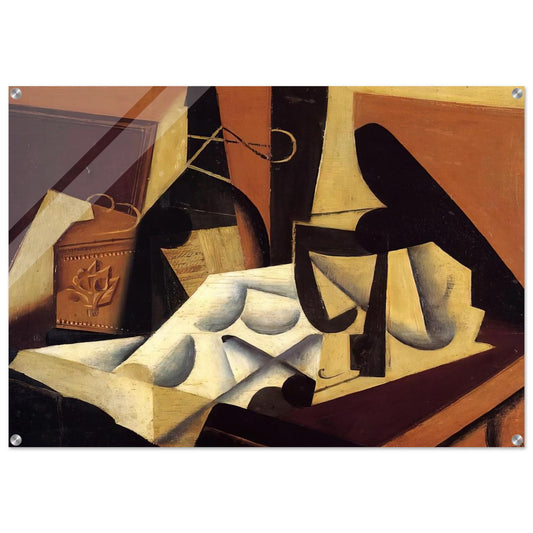 STILL LIFE WITH WHITE TABLECLOTH 1916 - Juan Gris Acrylic Print - 70x100 cm / 28x40″ inches