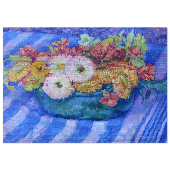 YELLOW BOUQUET 1917 - Theo van Rysselberghe Brushed Aluminum Print - 70x100 cm / 28x40 inches | Theo van Rysselberghe Aluminum Print | Theo van Rysselberghe Prints