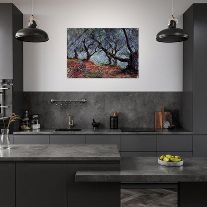 Grove of Olive Trees in Bordighera - claude monet Acrylic Print - 70x100 cm / 28x40″ inches