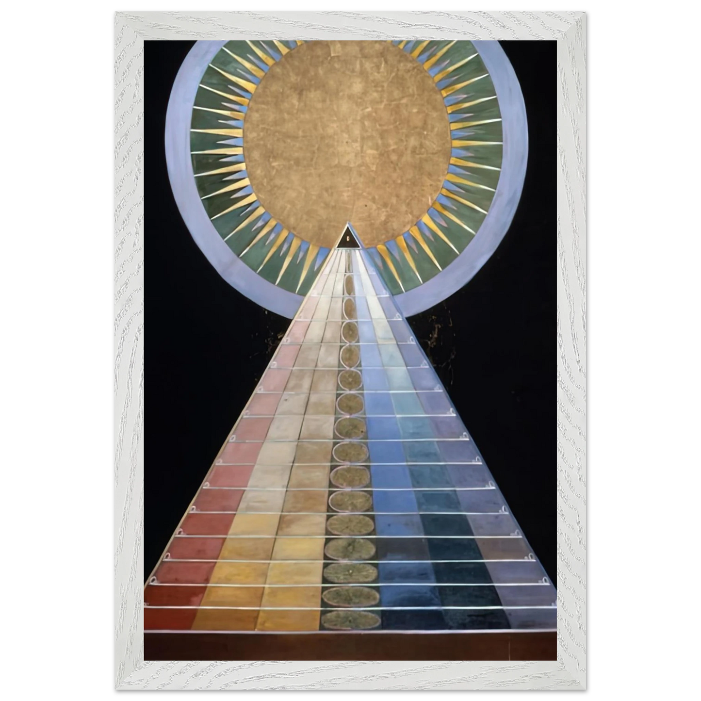 Hilma af Klint - ALTAR PAINTING 1915 Wall art - 13x18 cm / 5x7 Inches - Premium Wooden Framed Poster With Fine Art Paper - Wood frame