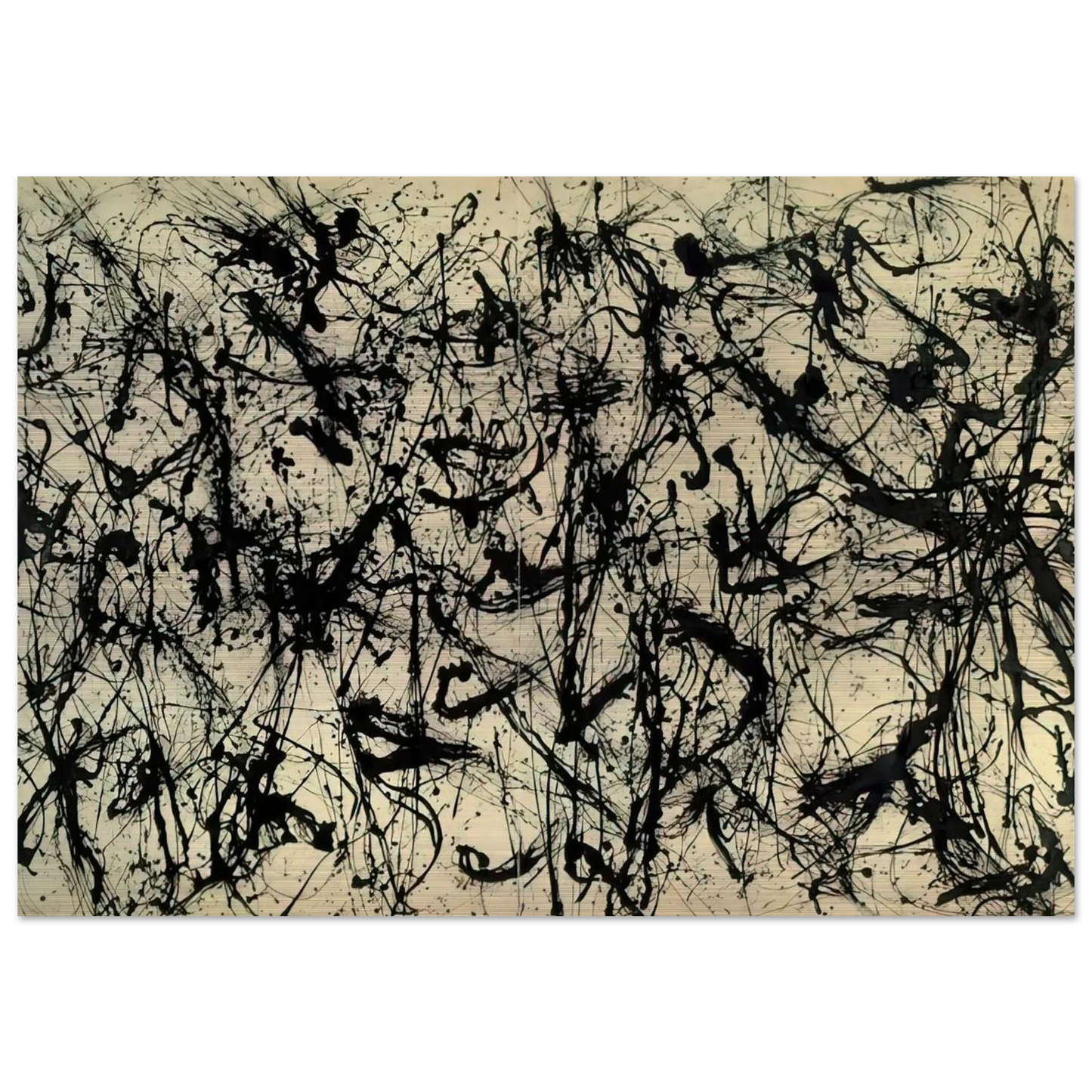NUMBER 32 1950 - Jackson Pollock Brushed Aluminum Print - 70x100 cm / 28x40 inches | Jackson Pollock Aluminum Print | Jackson Pollock Prints