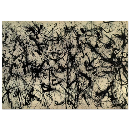 NUMBER 32 1950 - Jackson Pollock Brushed Aluminum Print - 70x100 cm / 28x40 inches | Jackson Pollock Aluminum Print | Jackson Pollock Prints