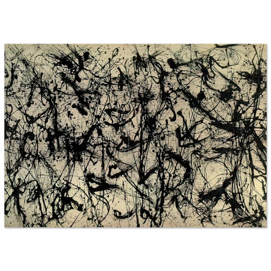 NUMBER 32 1950 - Jackson Pollock Brushed Aluminum Print - 70x100 cm / 28x40 inches | Jackson Pollock Aluminum Print | Jackson Pollock Prints