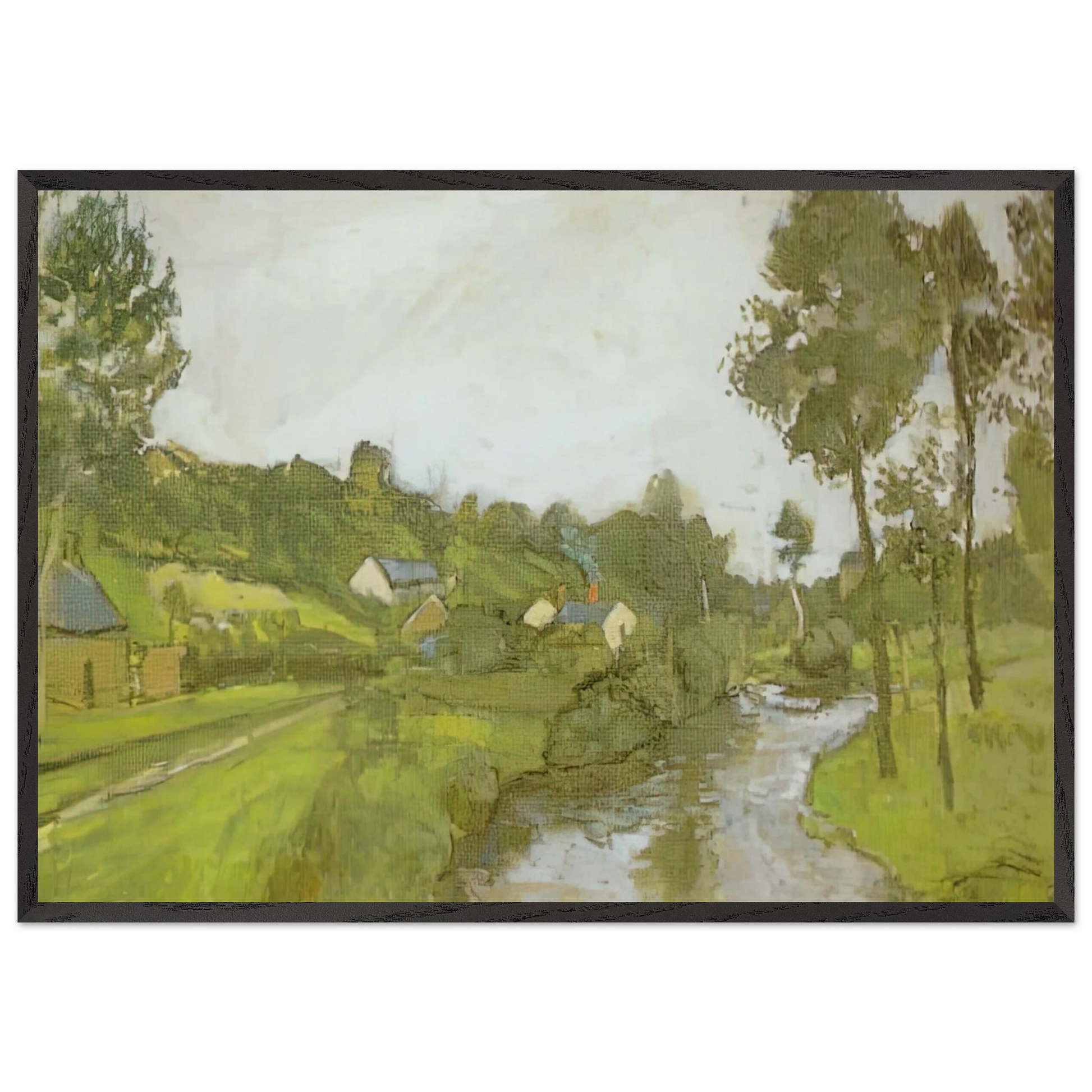 LANDSCAPE LESQUIELLES ST GERMAIN 1903 - Henri Matisse Framed Art Print – Black Wooden Frame - Default Title - -Framed Art Print