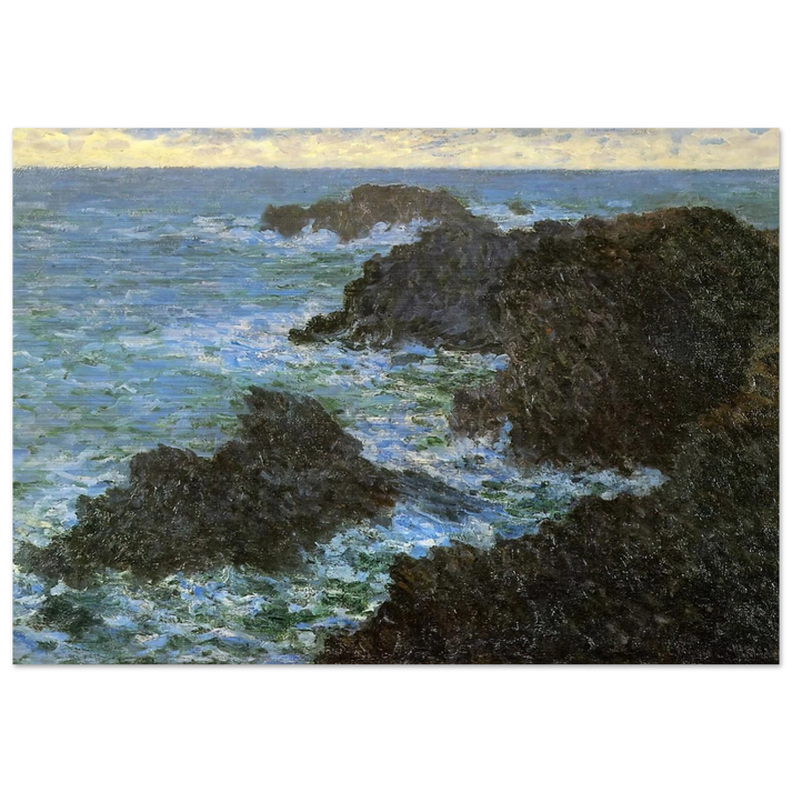 The rocks of Belle-Ile - claude monet Brushed Aluminum Print - 70x100 cm / 28x40 inches | claude monet Aluminum Print | claude monet Prints