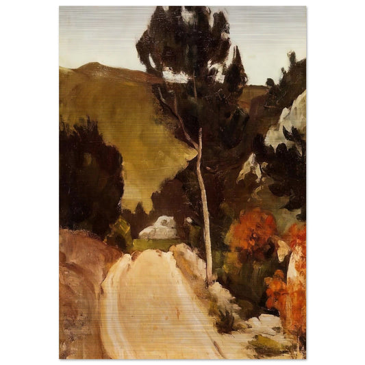 Road in Provence - Paul Cézanne Brushed Aluminum Print - 70x100 cm / 28x40 inches | Paul Cézanne Aluminum Print | Paul Cézanne Prints
