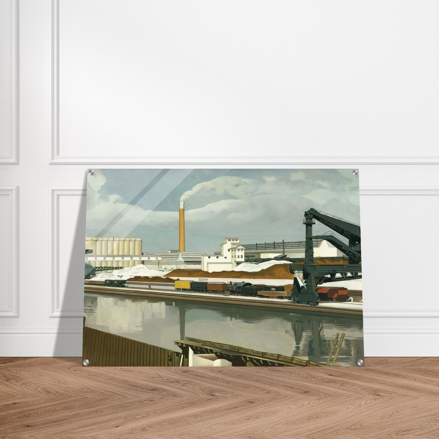 American Landscape - 1930 - Charles Sheeler Acrylic Print - 70x100 cm / 28x40″ inches | Charles Sheeler Wall Art | Charles Sheeler Prints