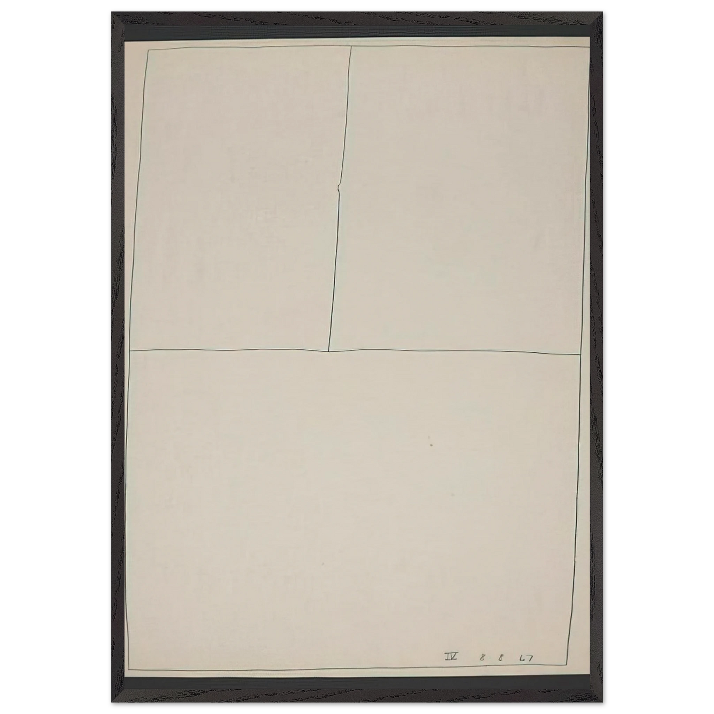 Twentieth Century Ikon Series 8867 IV - 1967 - Bob Law Framed Art Print – Black Wooden Frame - Default Title - -Framed Art Print