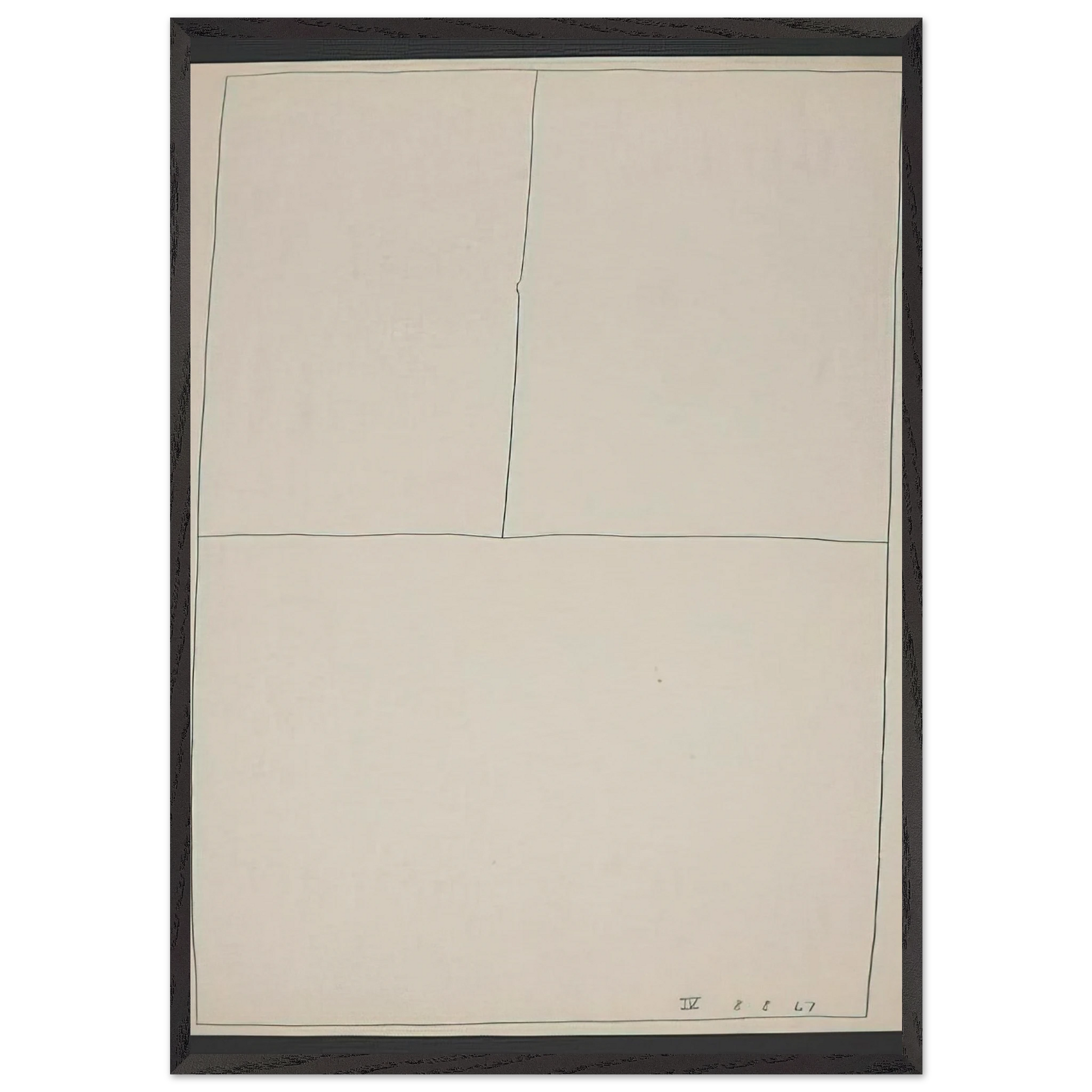 Twentieth Century Ikon Series 8867 IV - 1967 - Bob Law Framed Art Print – Black Wooden Frame - Default Title - -Framed Art Print