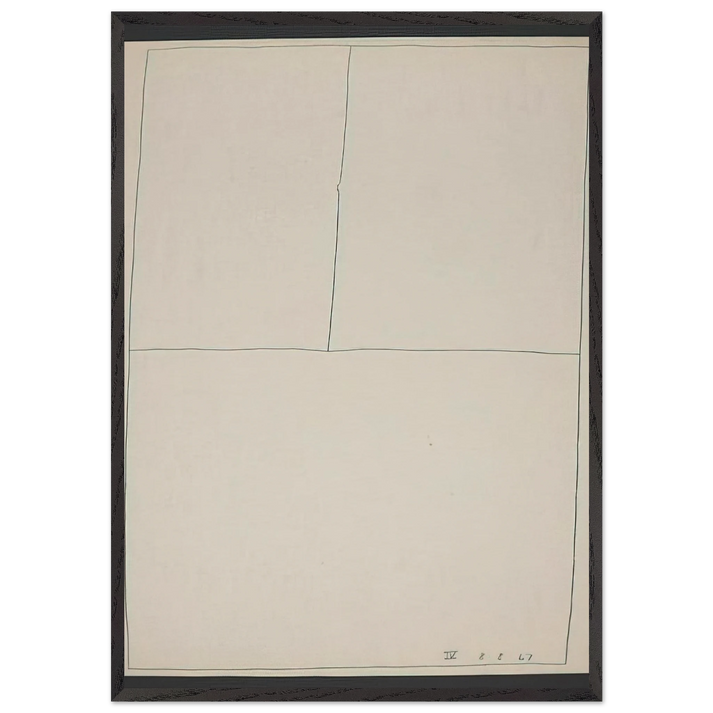 Twentieth Century Ikon Series 8867 IV - 1967 - Bob Law 70x100 cm / 28x40 inches Framed Art Print – Black Wooden Frame